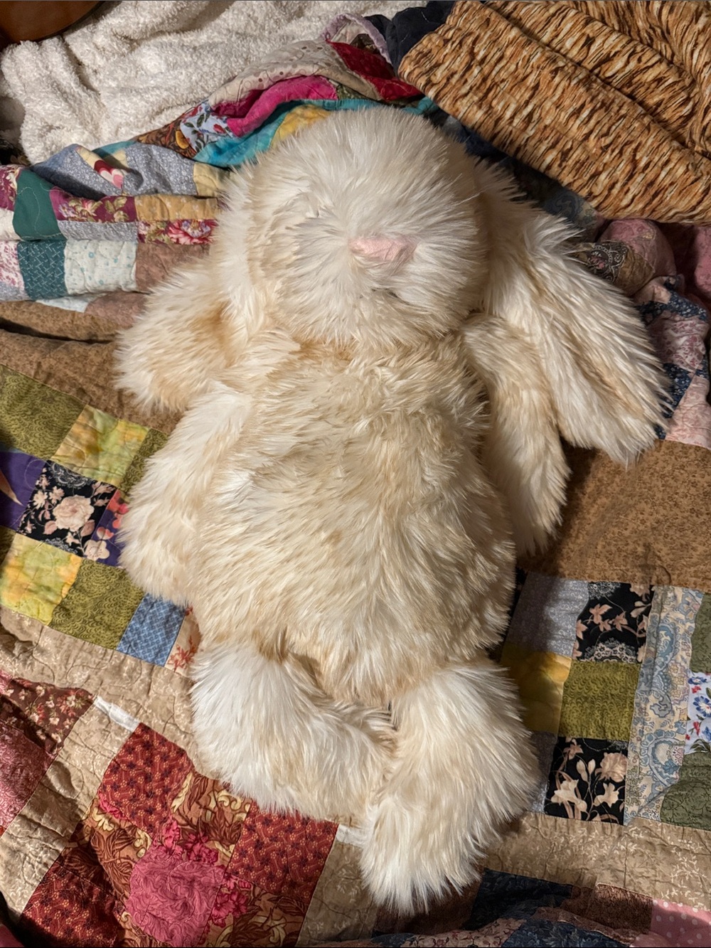 Jellycat springlowe luxe bunny Plush Cream Bunny Stuffed Animal